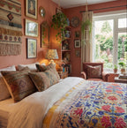 Mystic River Luxury Vintage Suzani Kantha Throw