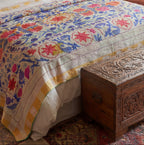 Mystic River Luxury Vintage Suzani Kantha Throw