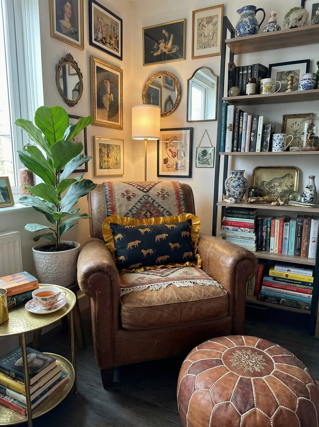 Black Leopard Cushion Cover