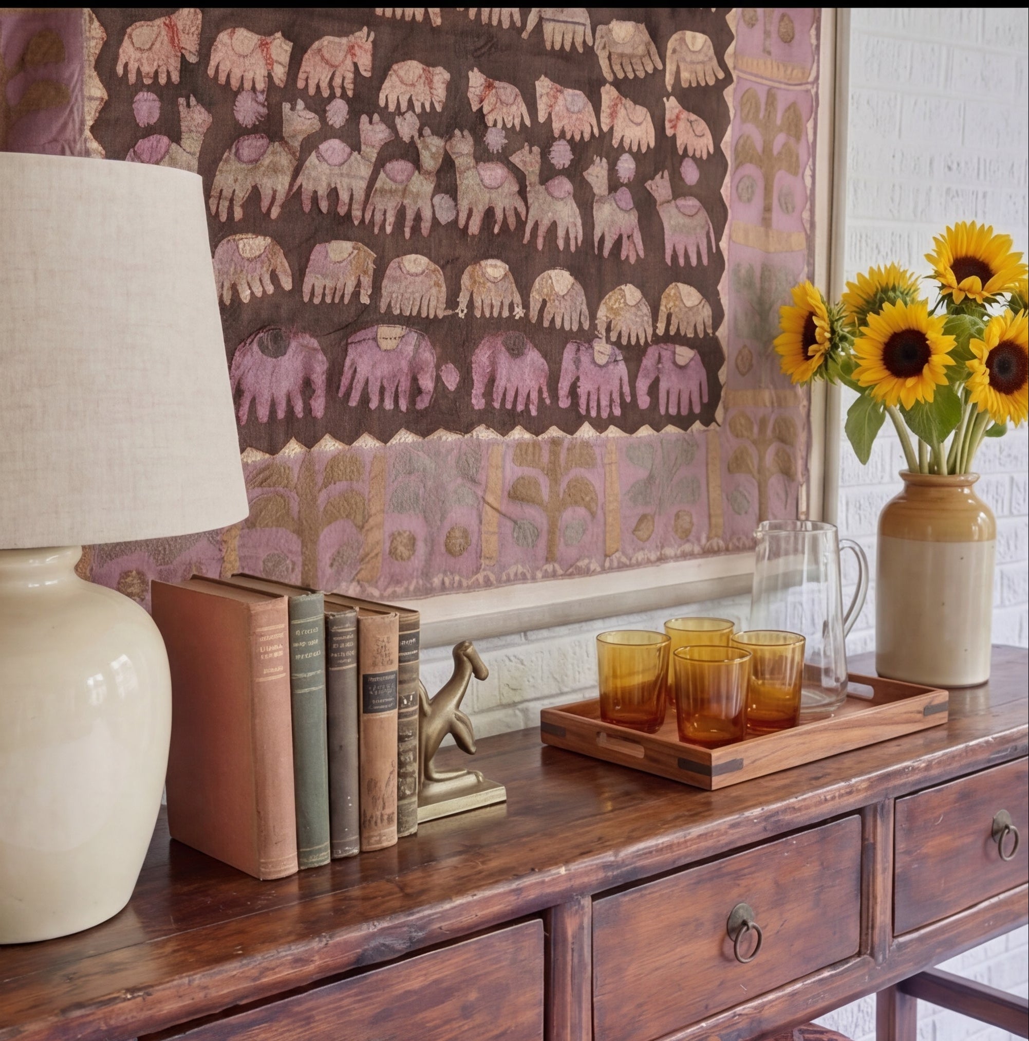 Earth Glow Pure Cotton Artisan Wall Hanging