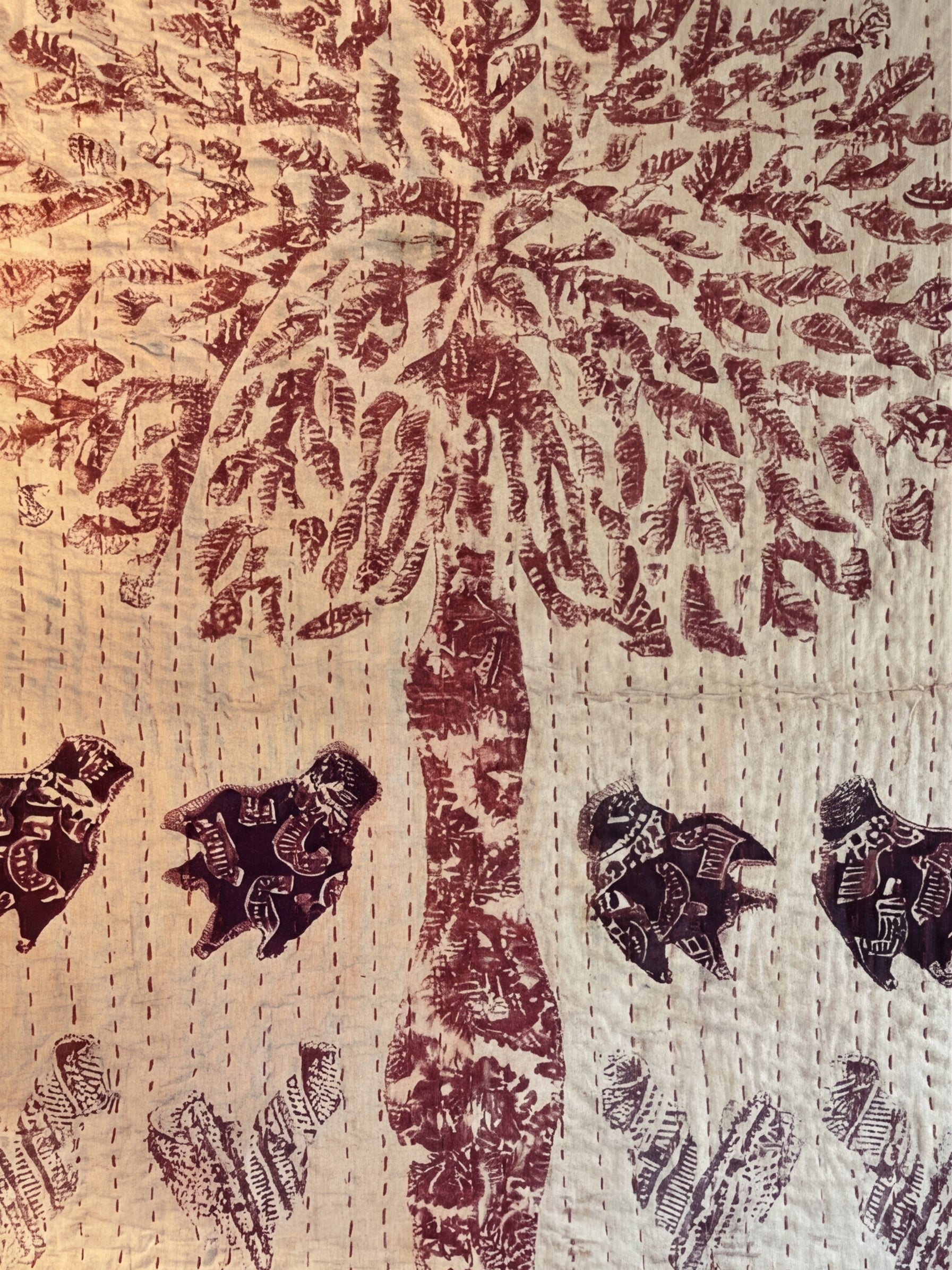 Sienna Bloom Pure Cotton Artisan Wall Hanging