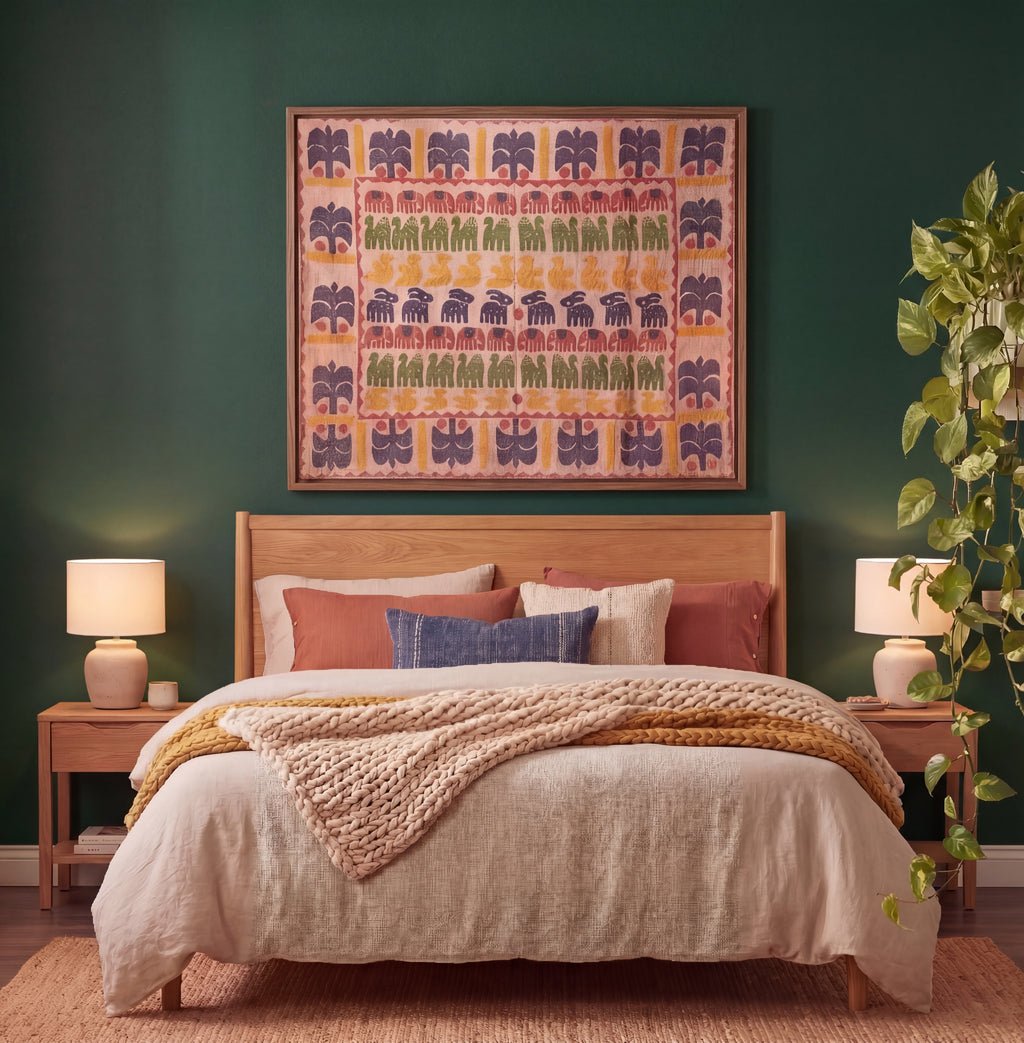 Big Stone Ember Pure Cotton Artisan Wall Hanging