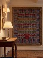 Huge Indigo Bloom Pure Cotton Artisan Wall Hanging