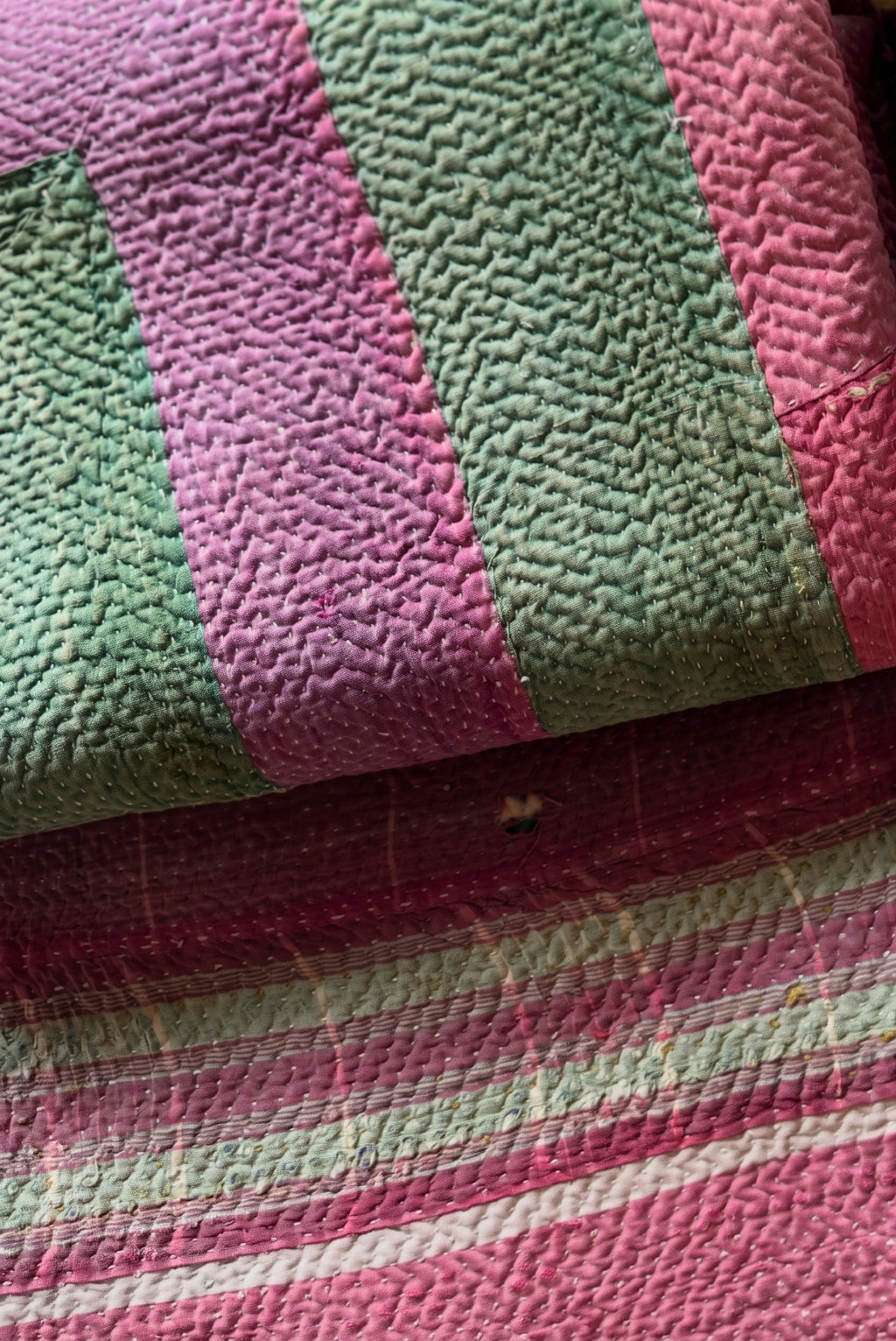 Sky Mist Handmade Vintage Bagru Block Print Throw