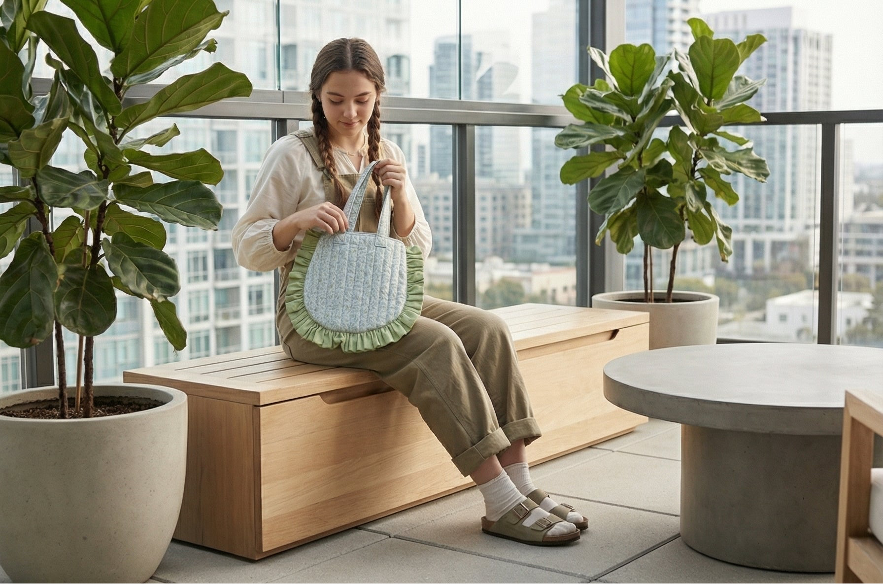 Meadow Ruffle Daydream Tote Bag