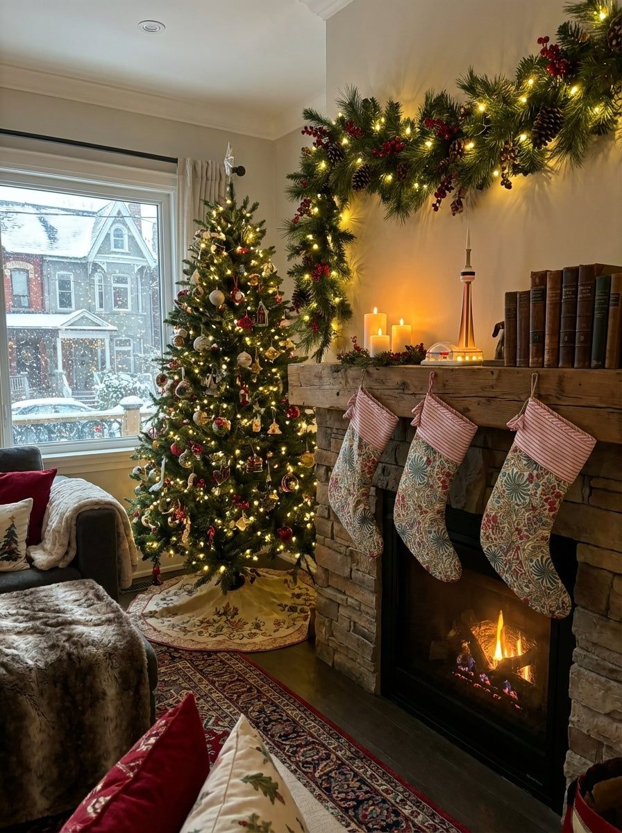 Heirloom Peony Bouquet Christmas stockings