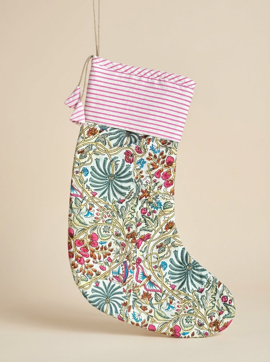 Heirloom Peony Bouquet Christmas stockings