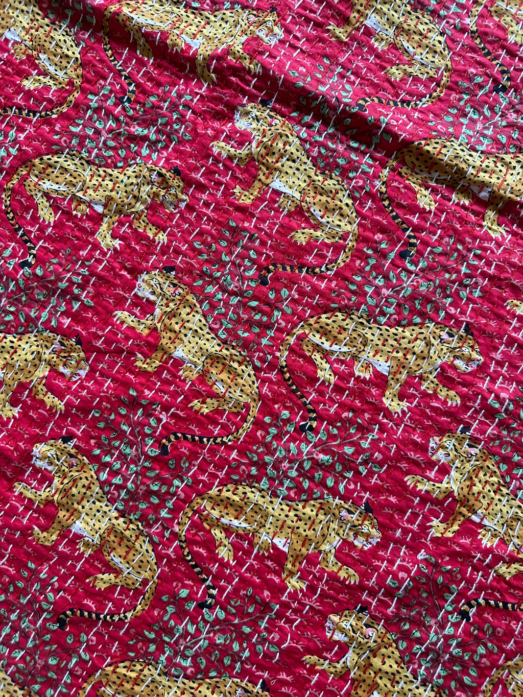 Serene Maple Cotton Reversible Kantha Throw