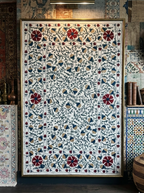 Wandering Stone Hand-Embroidered Cotton Suzani Throw