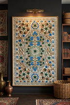 Wandering Petal Hand-Embroidered Cotton Ash Throw