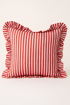 Red Clay Bands Cushion Cover