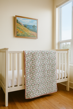 Floaty Dreams - 100% cotton Hand Made Artisnal Baby Quilt