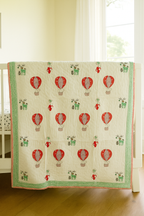 Floaty Dreams - 100% cotton Hand Made Artisnal Baby Quilt