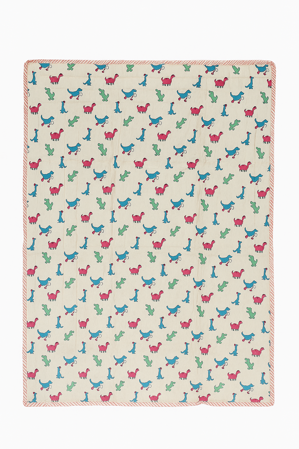 Rawr and Rest - 100% cotton Hand Made Artisnal Baby Quilt