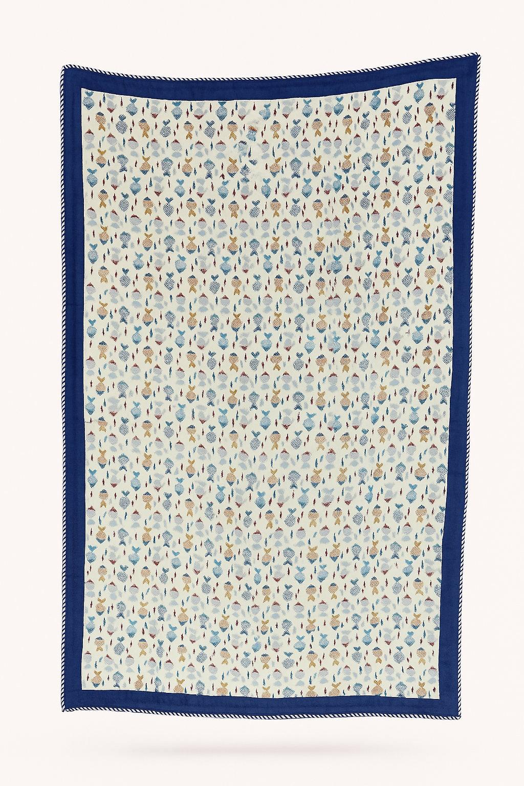 Bubbles and Giggles (Big) - 100% cotton Hand Made Artisnal Baby Quilt