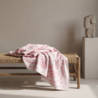 Garden Bloom Hand-Embroidered Cotton Suzani Throw