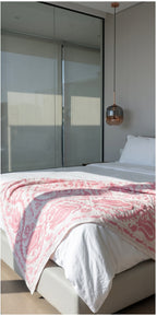 Garden Bloom Hand-Embroidered Cotton Suzani Throw