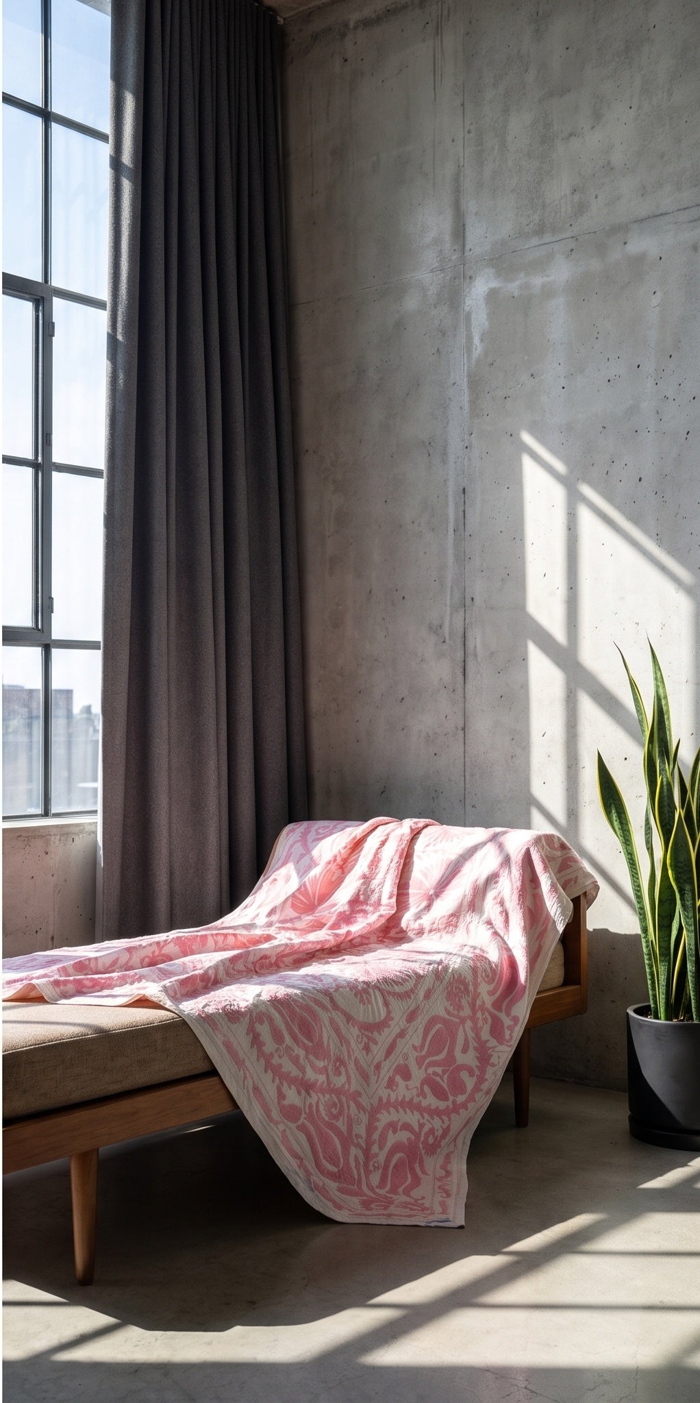 Garden Bloom Hand-Embroidered Cotton Suzani Throw