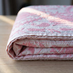 Garden Bloom Hand-Embroidered Cotton Suzani Throw