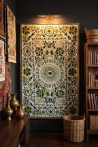 Whisper Mist Hand-Embroidered Cotton Suzani Throw