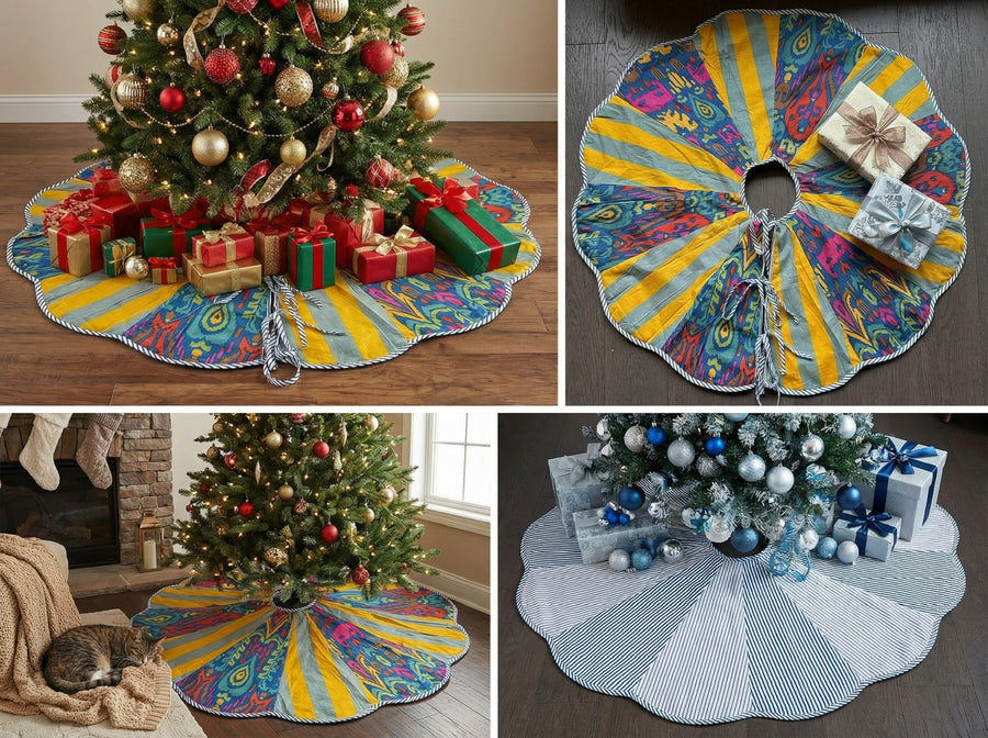 The Carousel Handmade Christmas Tree Skirt