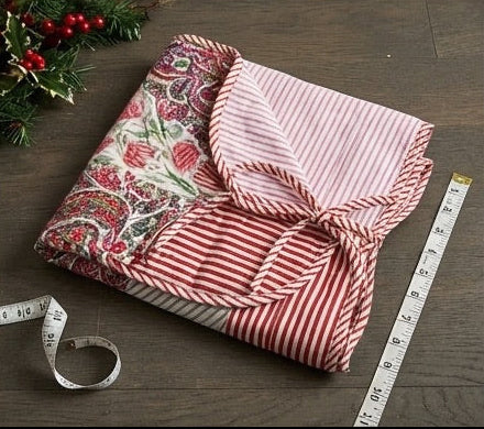 Holly Rose Patchwork Christmas Tree Skirt