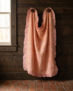 Petal Play reversible cotton baby blanket, side two, rustic pegs
