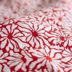 Garden Stories reversible cotton baby blanket, side one, macro