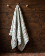 Puppy Promenade reversible cotton baby blanket, side two, rustic pegs