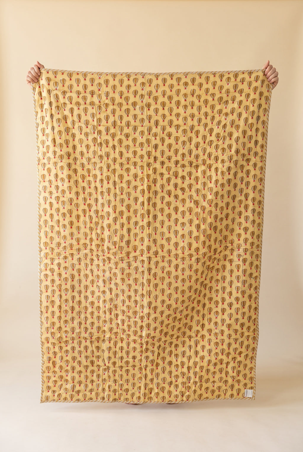 Balloon Adventures reversible cotton baby blanket, side one, catalog hold