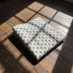 Balloon Adventures reversible cotton baby blanket, side two, floor