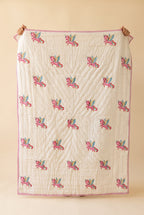 Unicorn Wishes reversible cotton baby blanket, side one, catalog hold