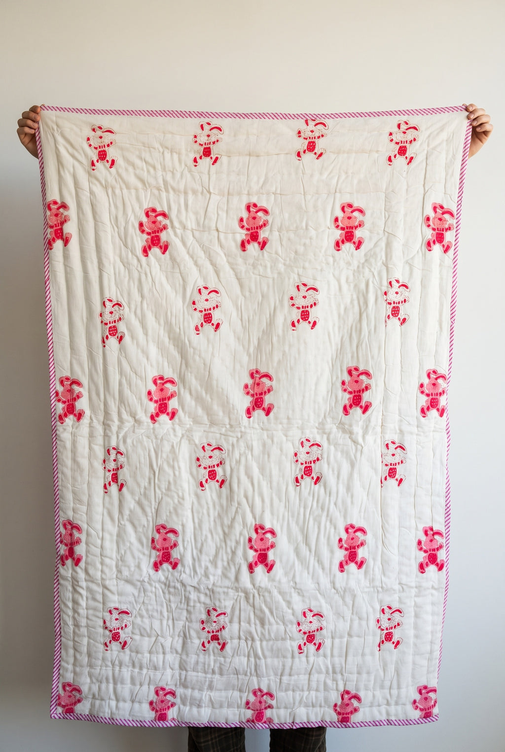 Unicorn Wishes reversible cotton baby blanket, side two, catalog hold
