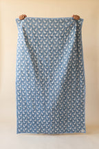 Bunny Trails reversible cotton baby blanket, side two, catalog hold