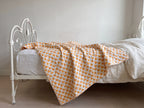 Elephant Wishes reversible cotton baby blanket, side two, iron bed