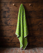 Zebra Wanderings reversible cotton baby blanket, side one, rustic pegs