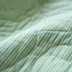 Zebra Wanderings reversible cotton baby blanket, side two, macro