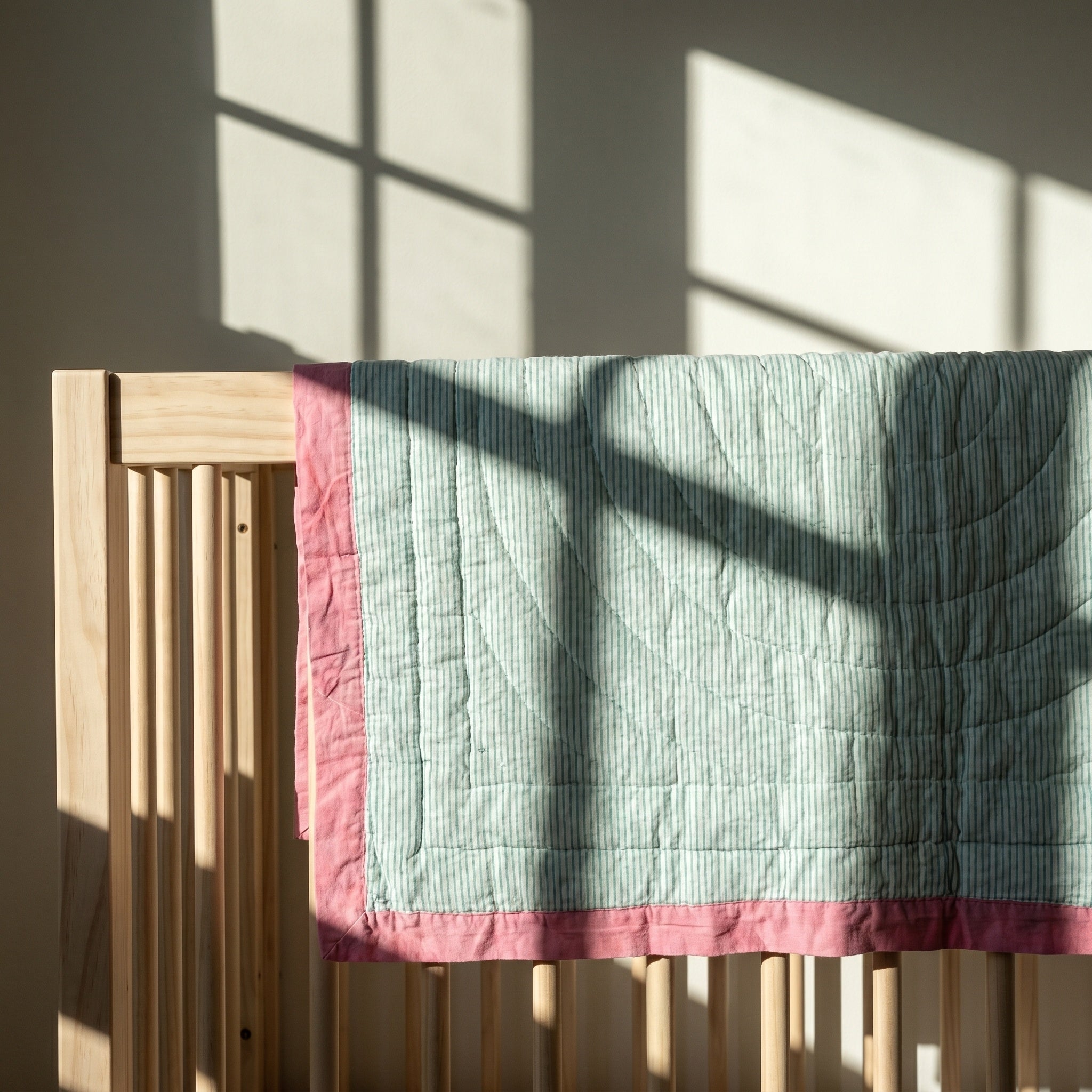 Dream Bloom 100% Cotton Handmade Artisanal Baby Quilt