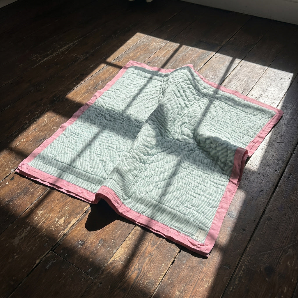 Dream Bloom 100% Cotton Handmade Artisanal Baby Quilt