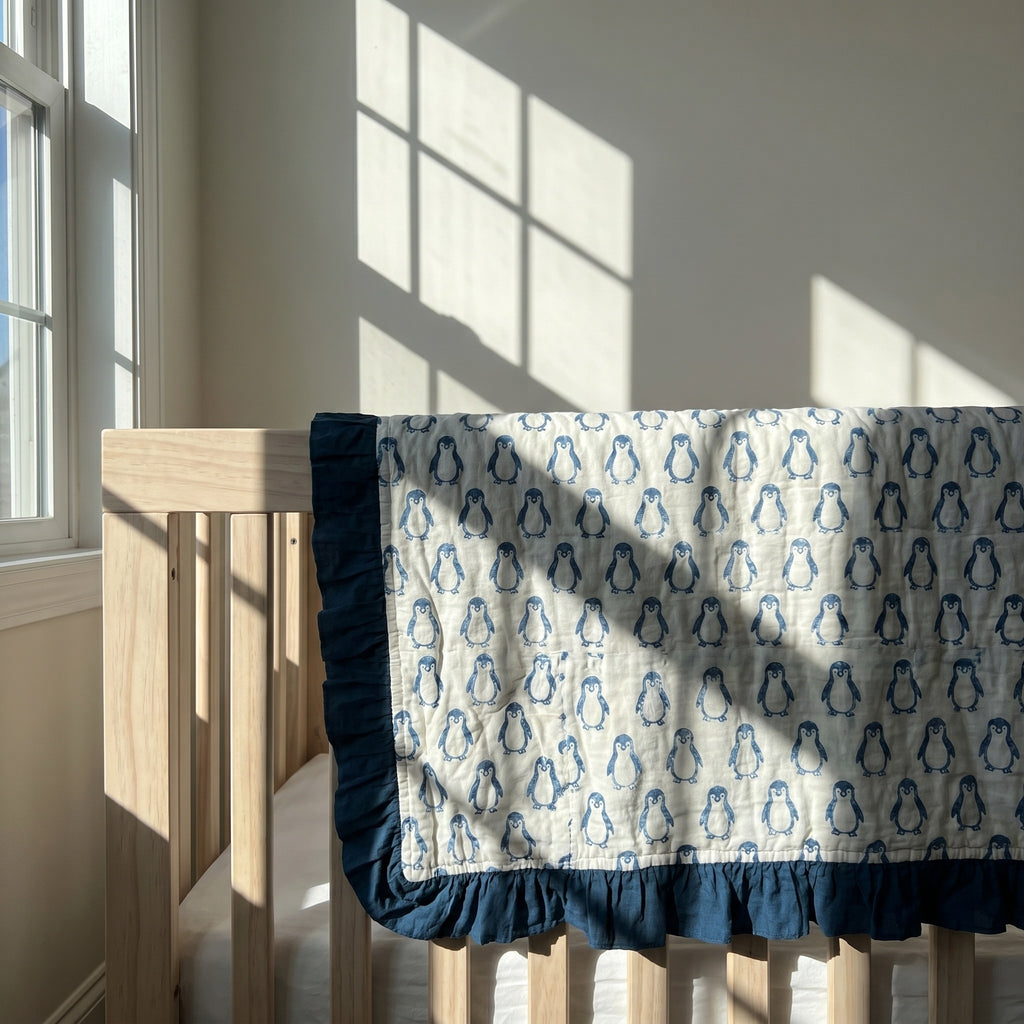 Maple Whisper 100% Cotton Handmade Artisanal Baby Quilt