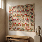 Old Fern Appliqué Pure Cotton Wall Hanging