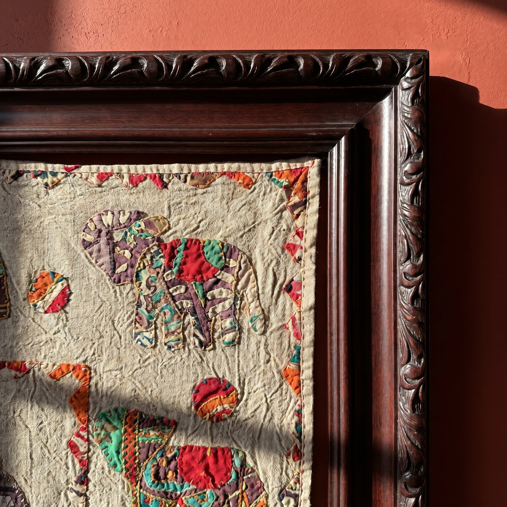 Old Fern Appliqué Pure Cotton Wall Hanging