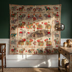 Old Fern Appliqué Pure Cotton Wall Hanging