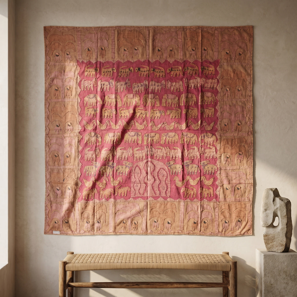 Dawn Echo Appliqué Pure Cotton Wall Hanging
