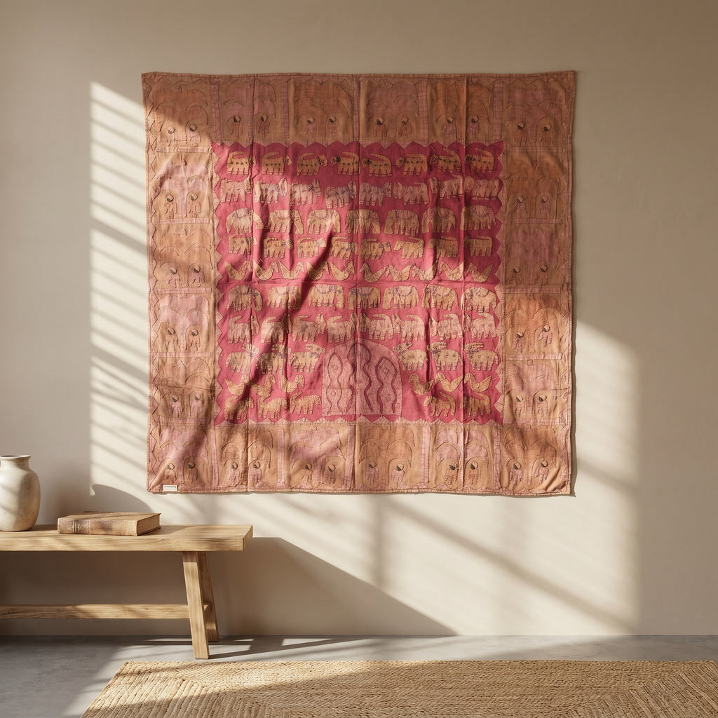 Dawn Echo Appliqué Pure Cotton Wall Hanging