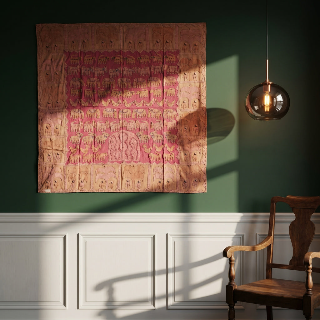 Dawn Echo Appliqué Pure Cotton Wall Hanging