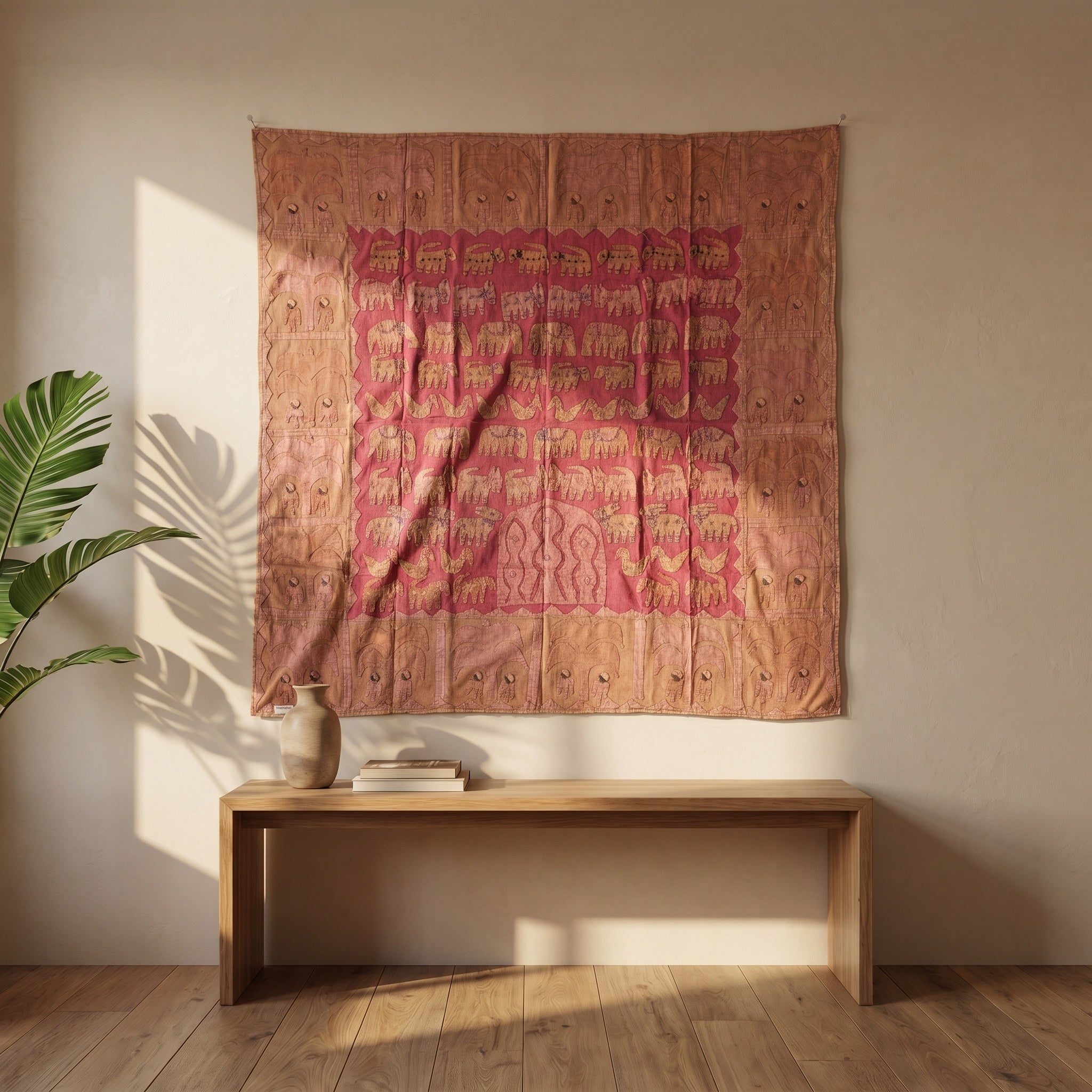 Dawn Echo Appliqué Pure Cotton Wall Hanging