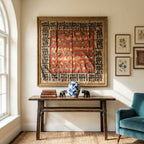 Serene Indigo Appliqué Pure Cotton Wall Hanging