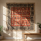 Serene Indigo Appliqué Pure Cotton Wall Hanging