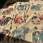 Ethereal Cobalt Appliqué Pure Cotton Wall Hanging